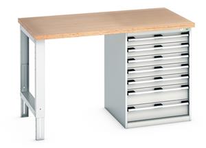 940mm Standing Bench for Workshops Industrial Engineers Bott Bench 1500x900x940mm high 7 Drawer Cabinet with MPX Top